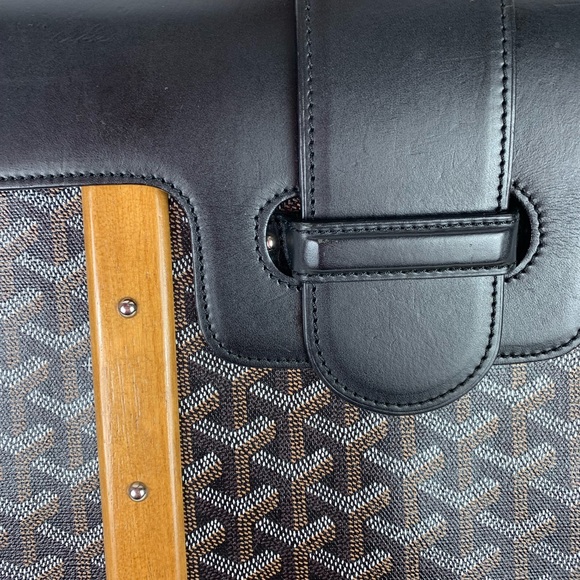 Goyard Saigon MM Black Coated Canvas Satchel - Picture 7 of 16